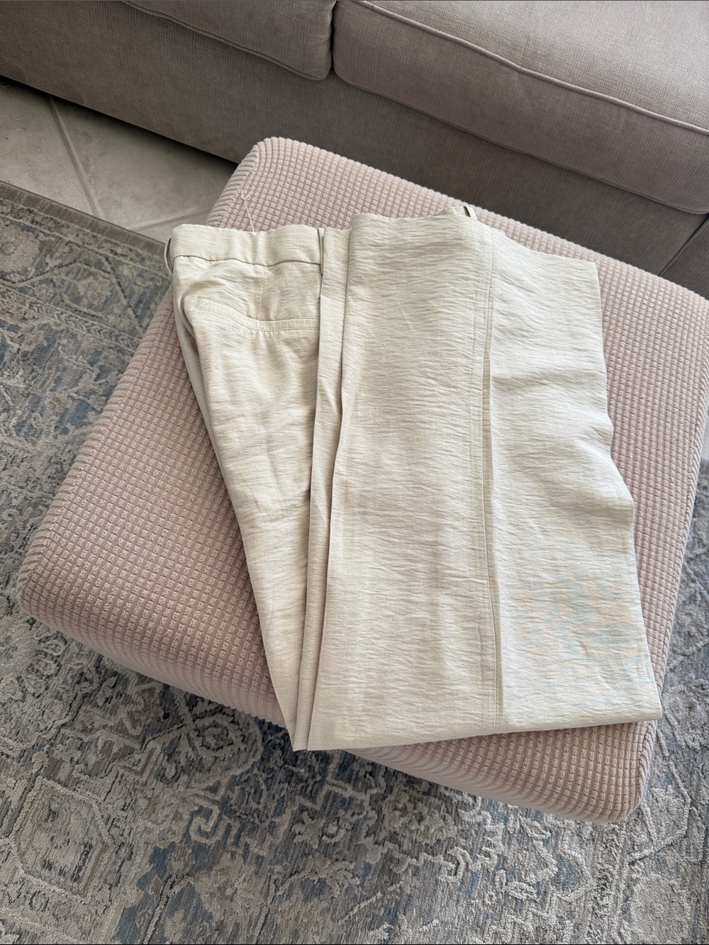 H&M Women’s Size 10 Tan Linen Blend Casual Dress Pants